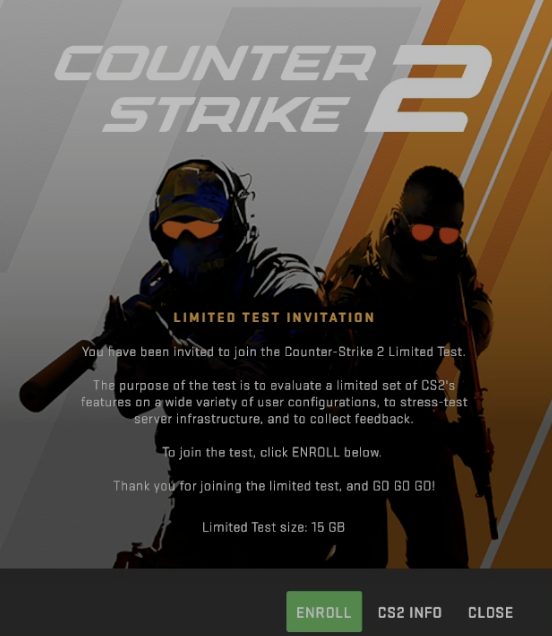 Counter Strike 2 Limited Test Invitation