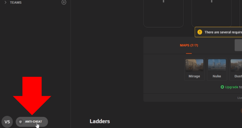 11. Click On Anti-Cheat