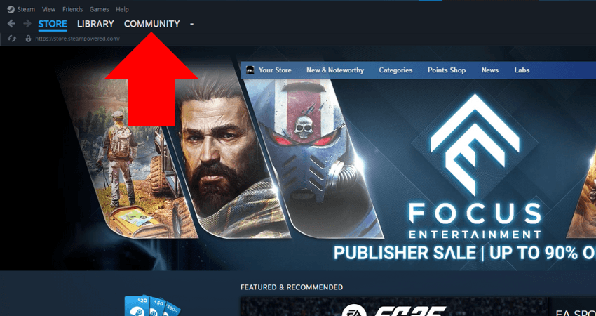 2. Hover Your Cursor Over Community Tab