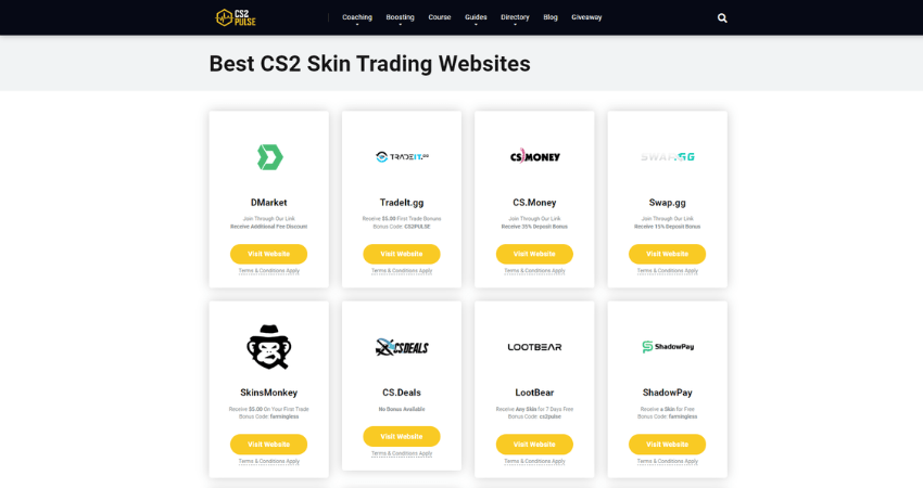 4. Best CS2 Skins Trading Websites