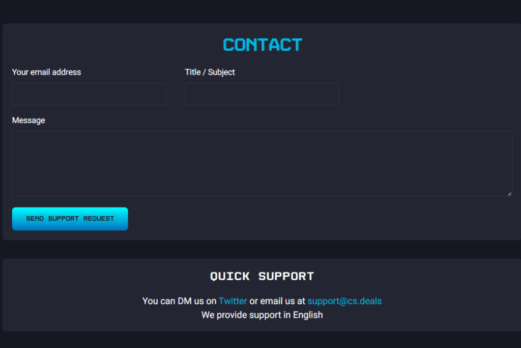 CS.Deals Customer Support