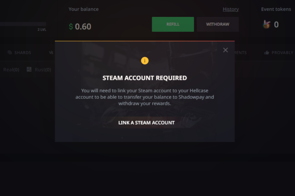 Hellcase Withdrawal Terms