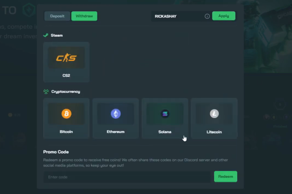 OPCases Withdrawal Terms