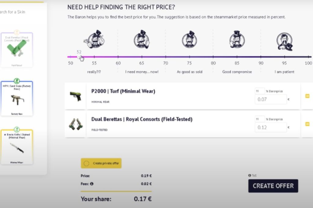 SkinBaron Fees