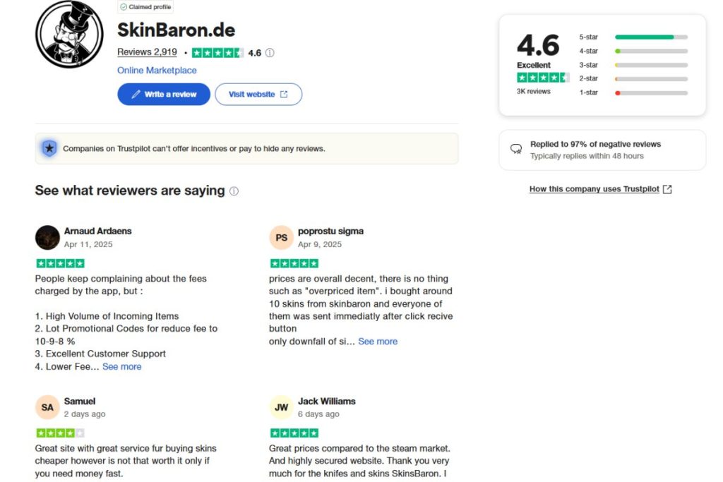 SkinBaron Reviews