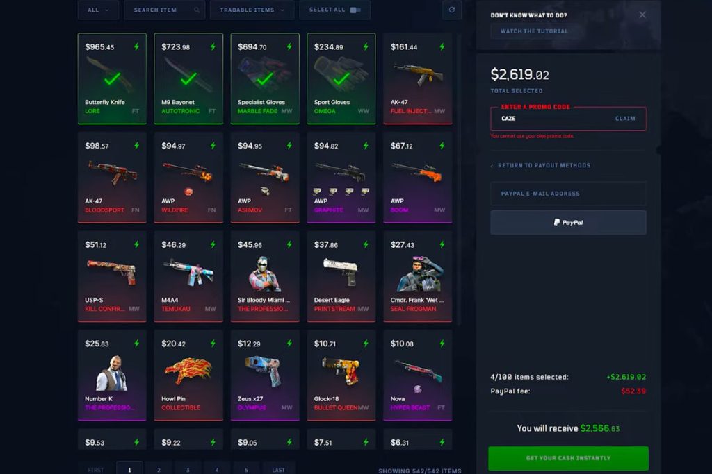 SkinCashier Fees
