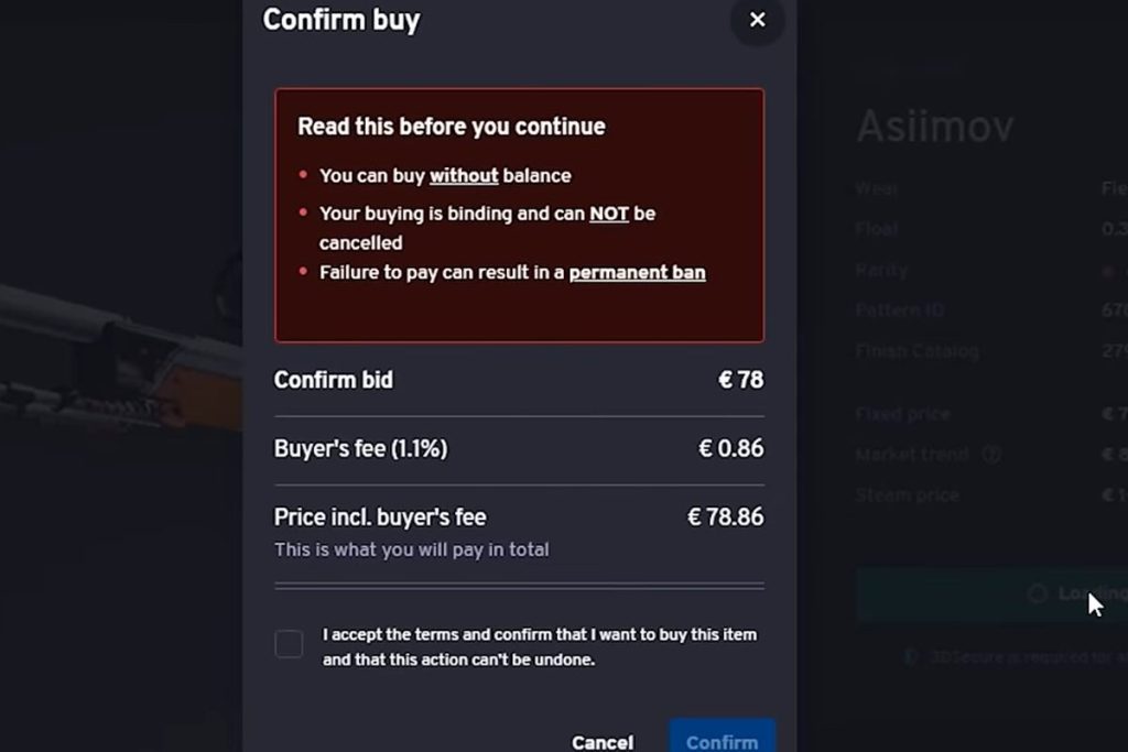 Skinbid Fees