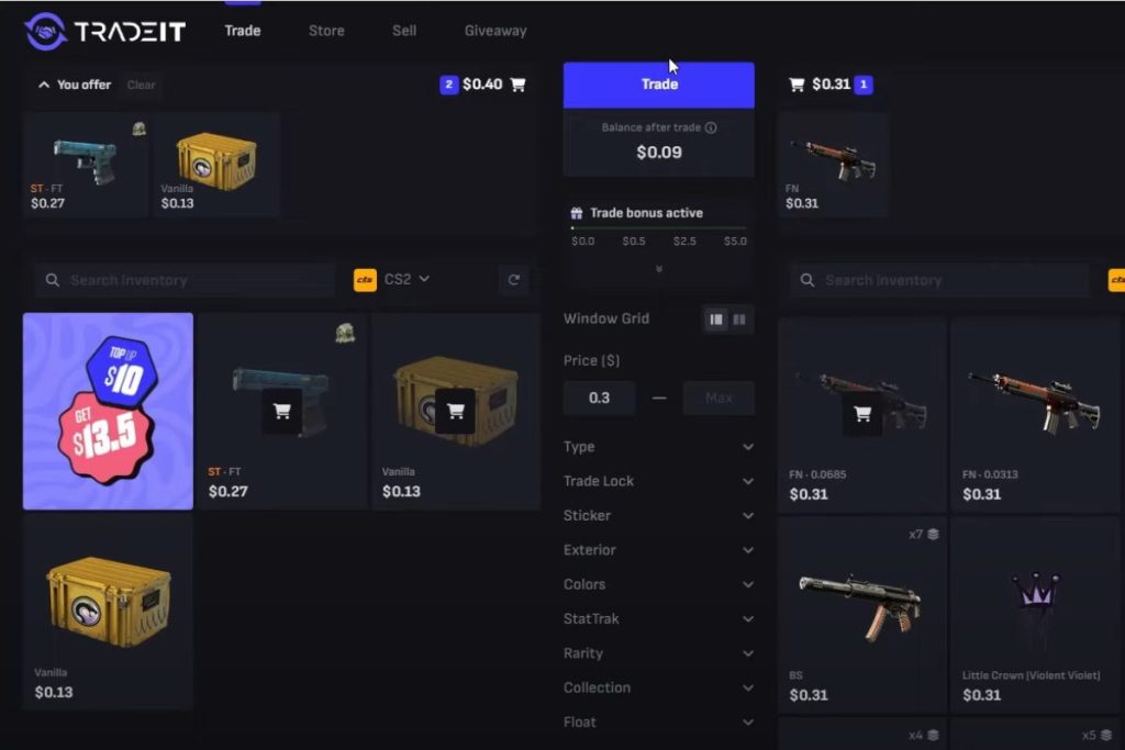 Tradeit.GG Fee