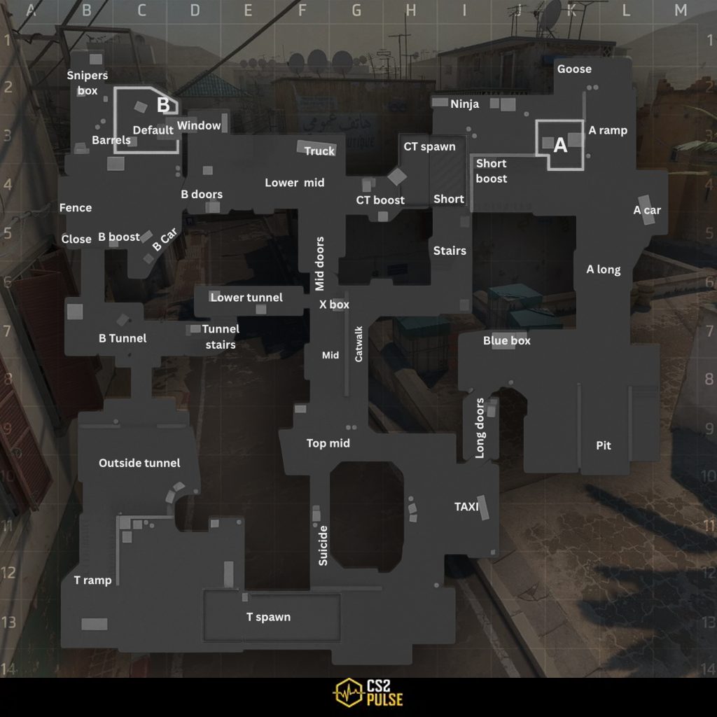 Dust 2 CS2 Callouts