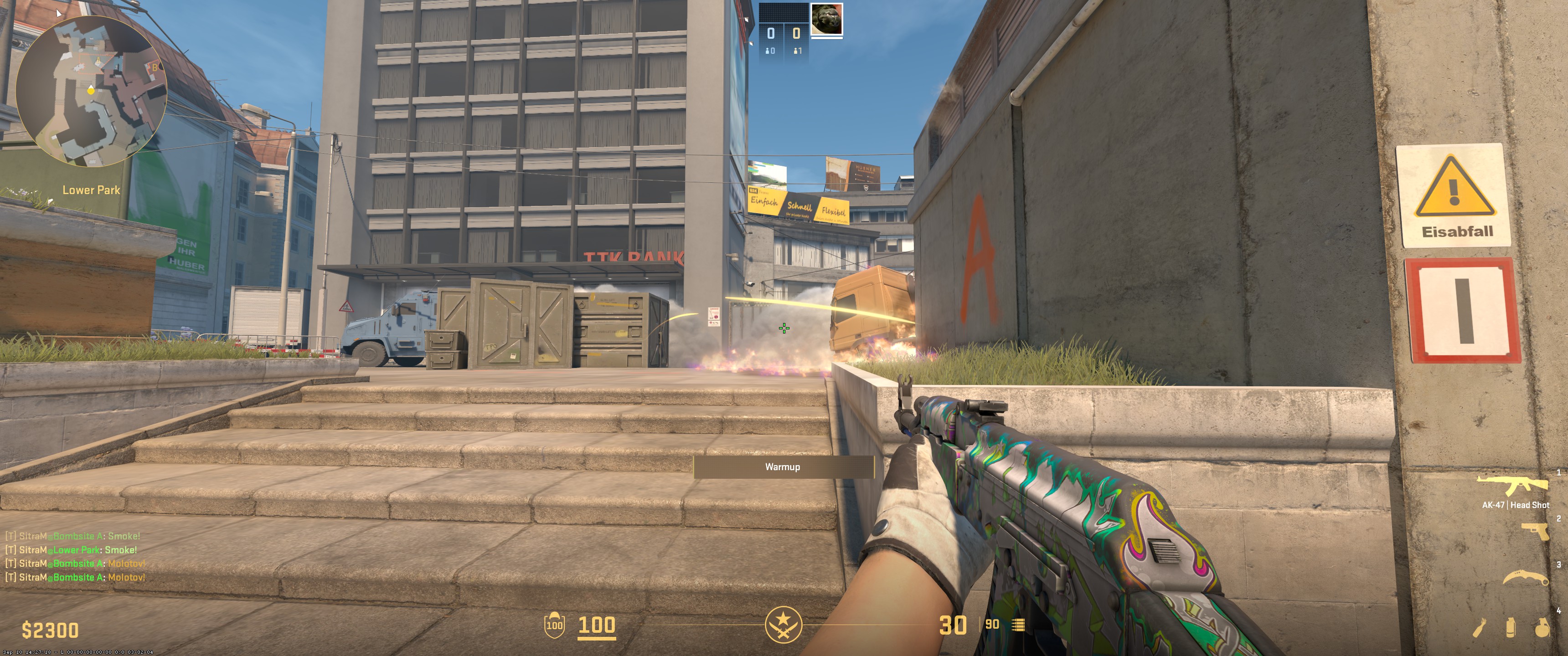 Perfect A execution on Overpass as T