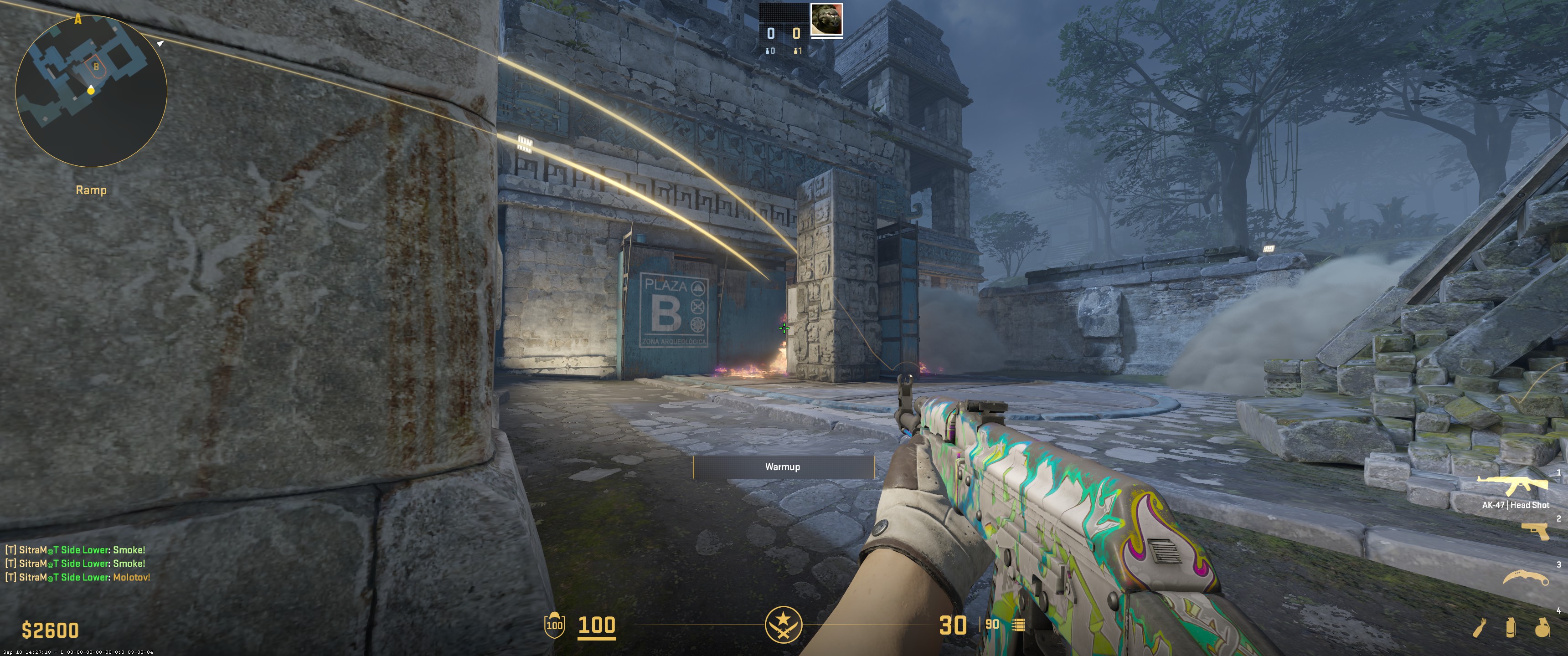 Perfect B execution on Ancient as T