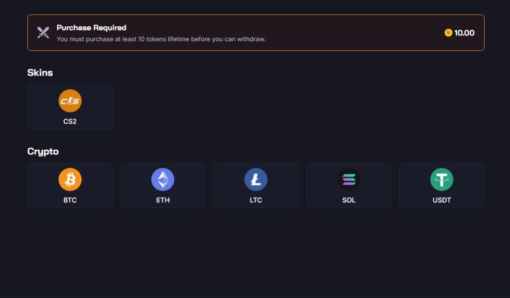 Chicken.gg Withdrawal Terms