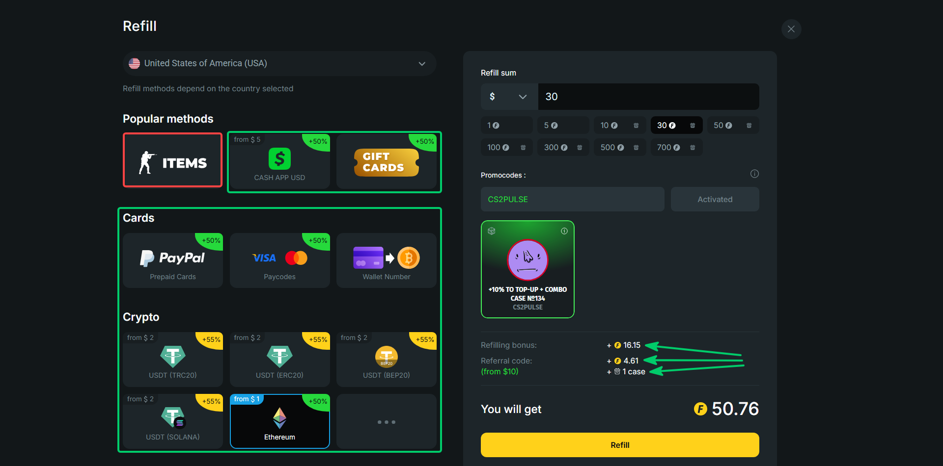 CSGOFast Promo Code Deposit Bonus