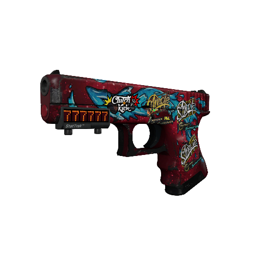 StatTrak™ Glock-18 | Water Elemental (Well-Worn)