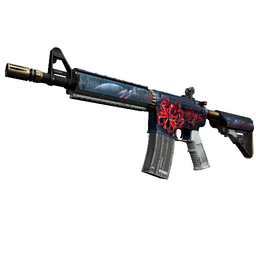 M4A4 | Spider Lily (Well-Worn)