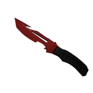 StatTrak™ Survival Knife | Crimson Web (Well-Worn)