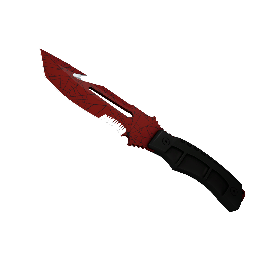 StatTrak™ Survival Knife | Crimson Web (Well-Worn)